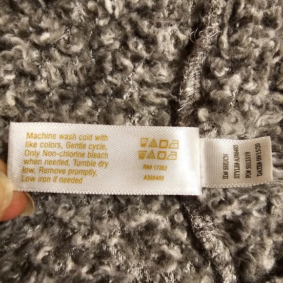 Koolaburra by Ugg, sherpa, pullover, cowl neck, greys, size M - Picture 9 of 10